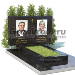 Горизонтальный памятник из гранита