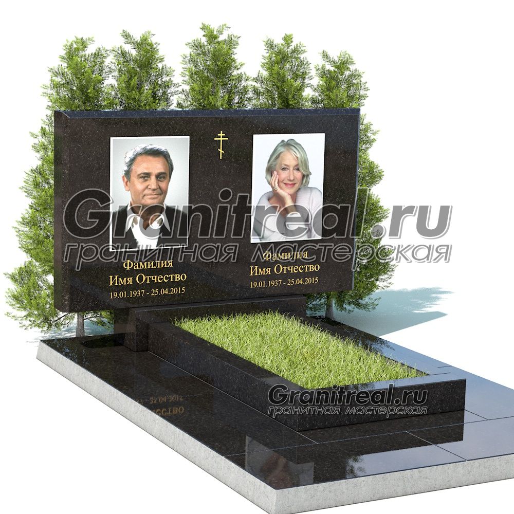 Горизонтальный памятник из гранита Горизонтальный памятник из гранита