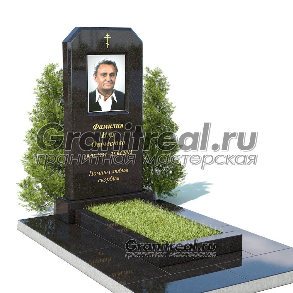 Вертикальный памятник из гранита