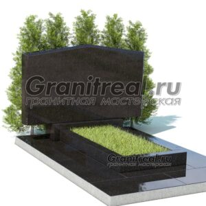 Горизонтальный памятник из гранита