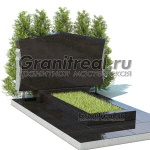 Горизонтальный памятник из гранита