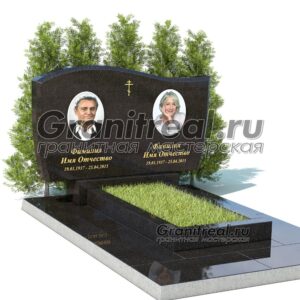 Горизонтальный памятник из гранита