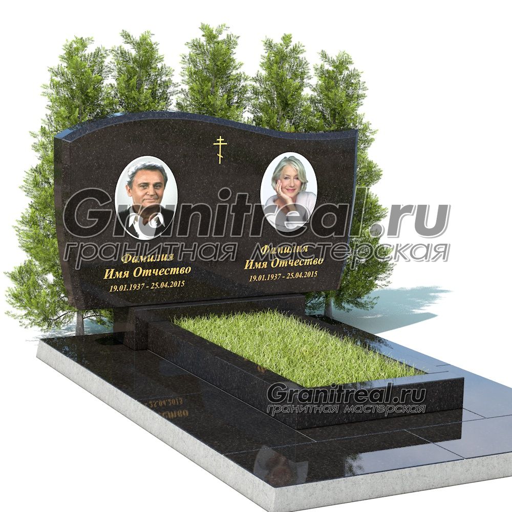 Горизонтальный памятник из гранита Горизонтальный памятник из гранита
