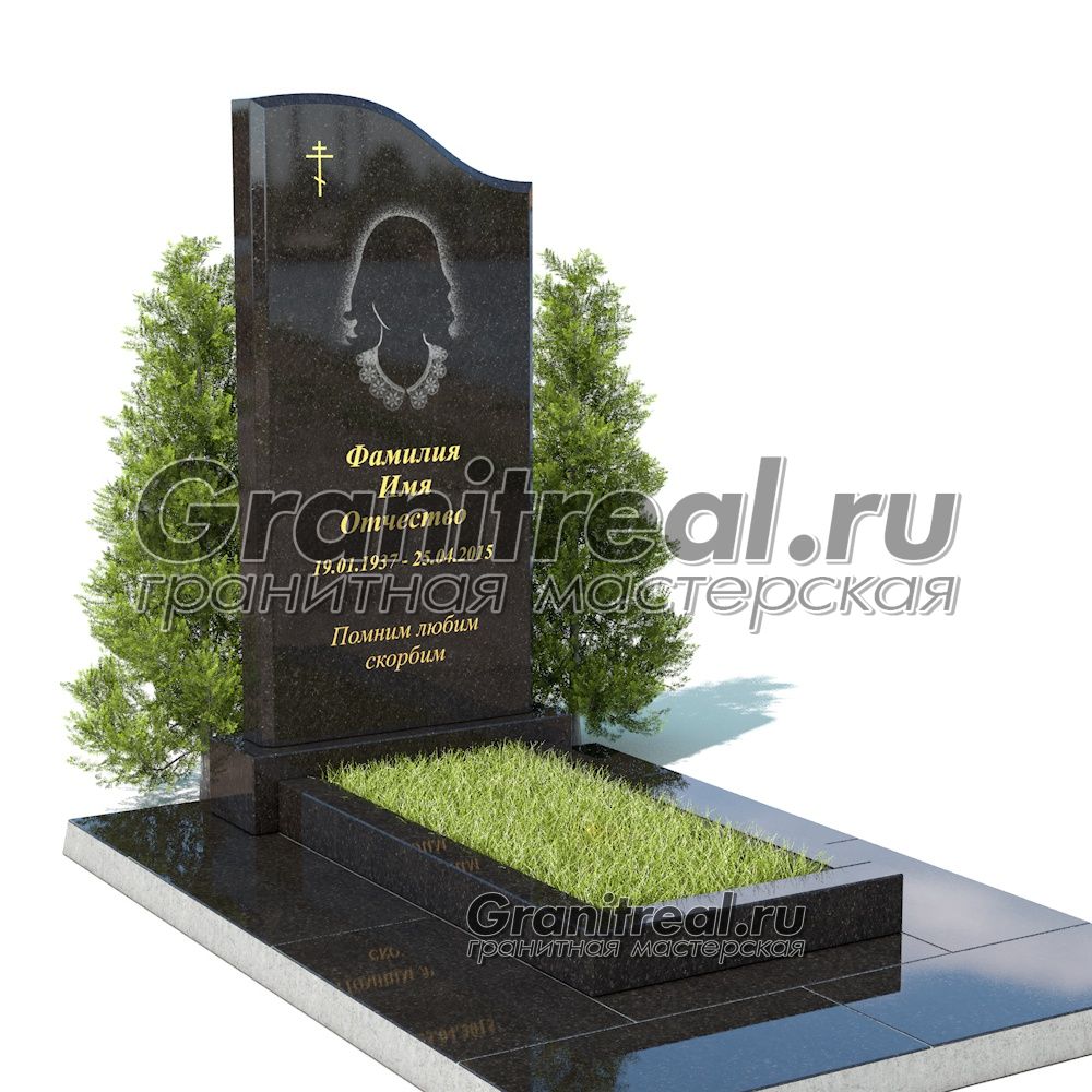 Вертикальный памятник из гранита