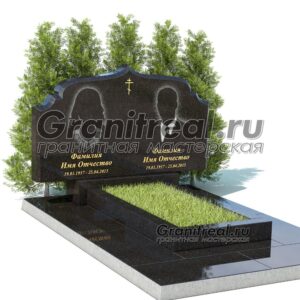 Горизонтальный памятник из гранита