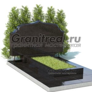 Горизонтальный памятник из гранита