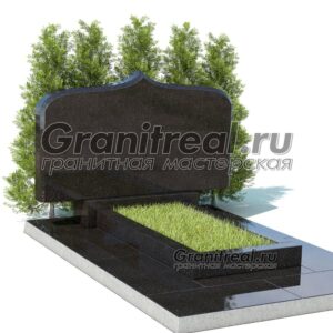 Горизонтальный памятник из гранита