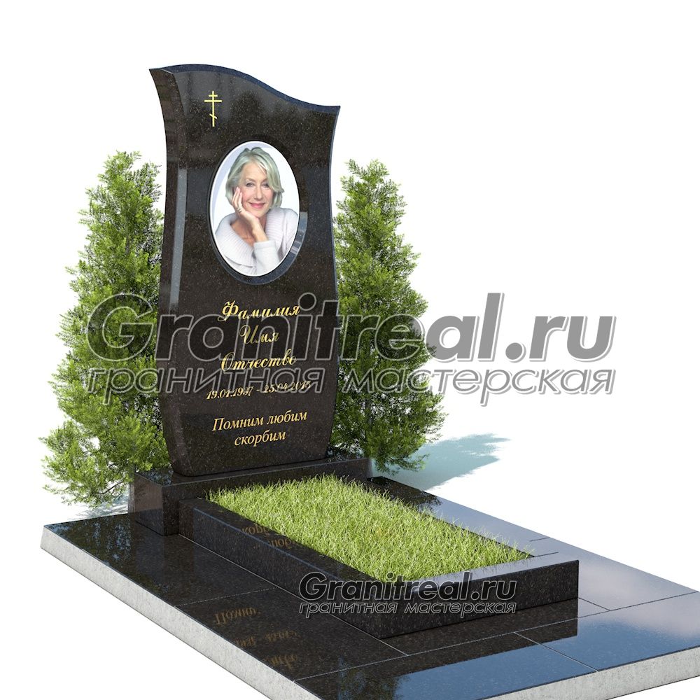 Вертикальный памятник из гранита Вертикальный памятник из гранита