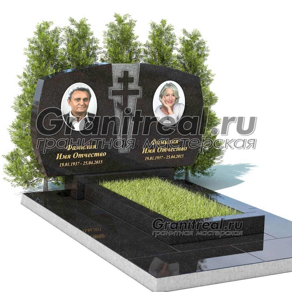 Горизонтальный памятник из гранита Горизонтальный памятник из гранита