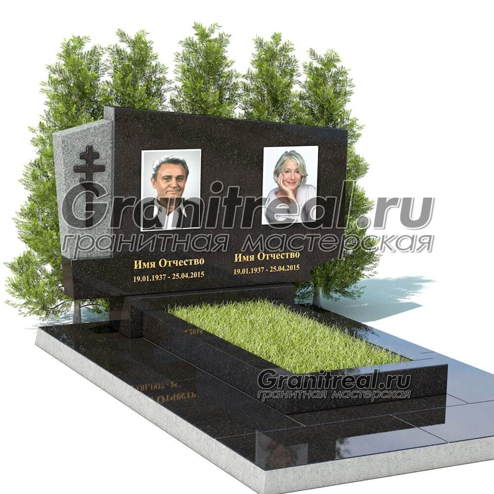 Горизонтальный памятник из гранита Горизонтальный памятник из гранита