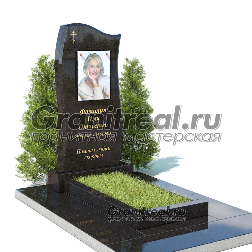 Вертикальный памятник из гранита