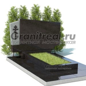 Горизонтальный памятник из гранита