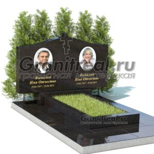 Горизонтальный памятник из гранита