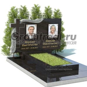 Горизонтальный памятник из гранита