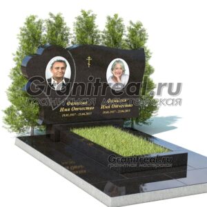 Горизонтальный памятник из гранита