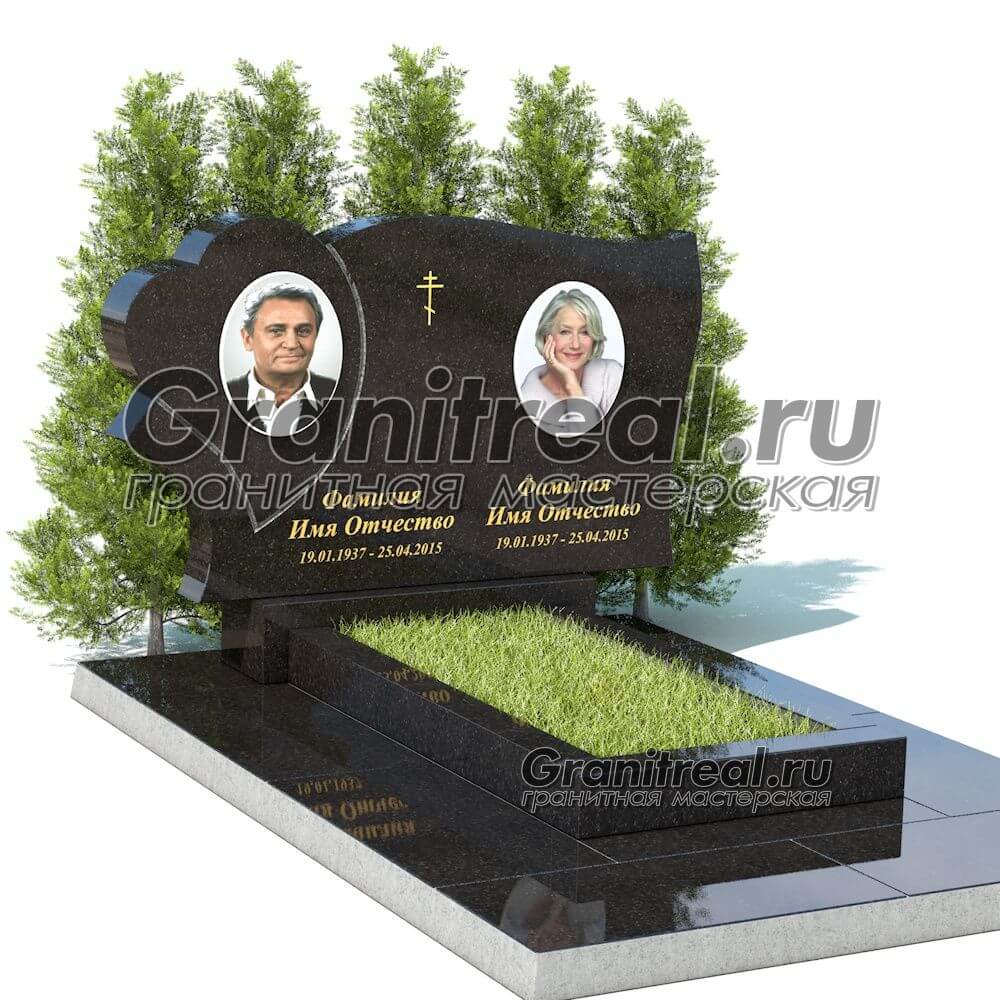 Горизонтальный памятник из гранита Горизонтальный памятник из гранита
