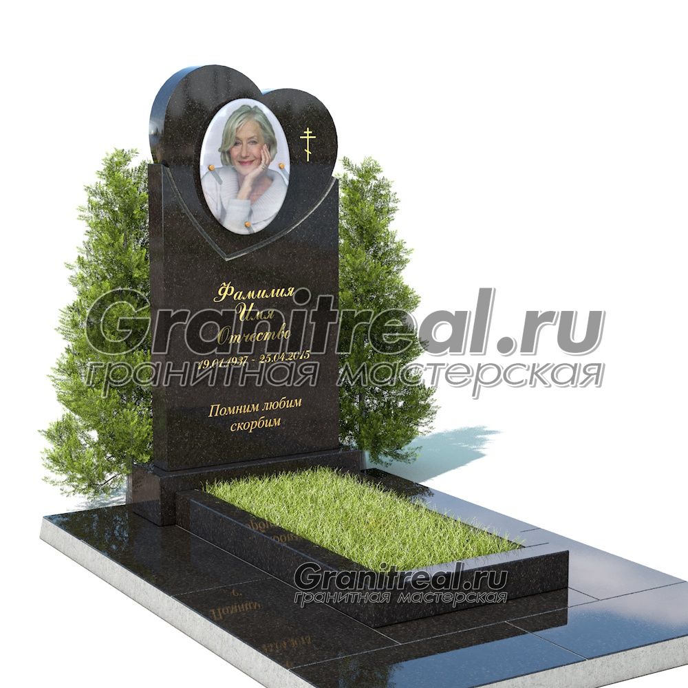 Вертикальный памятник из гранита