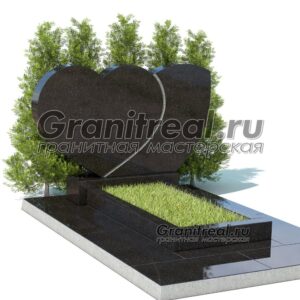Горизонтальный памятник из гранита