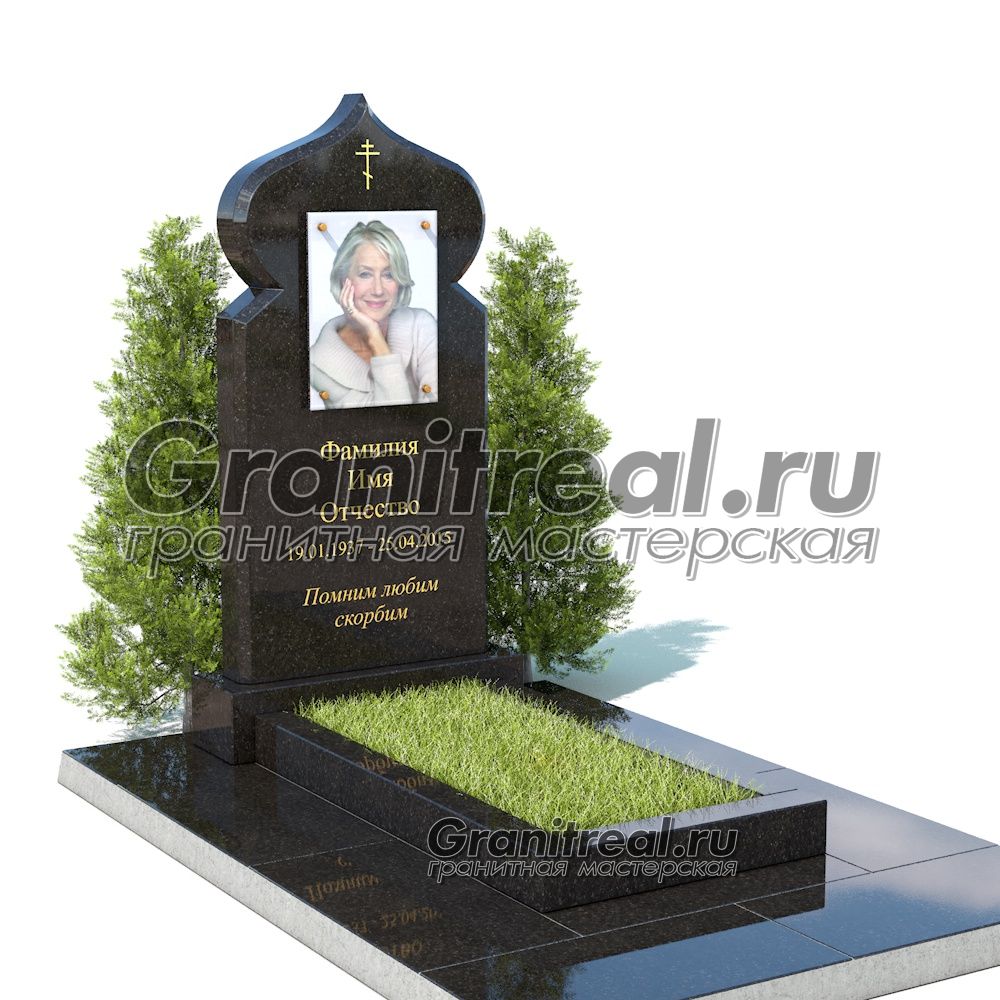 Вертикальный памятник из гранита