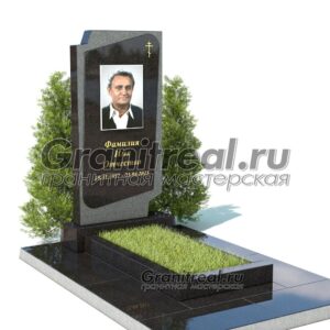Вертикальный памятник из гранита