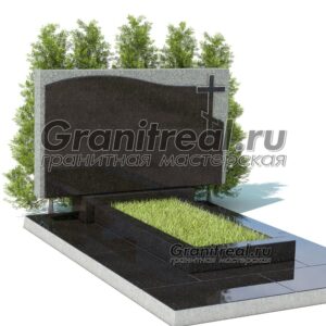 Горизонтальный памятник из гранита