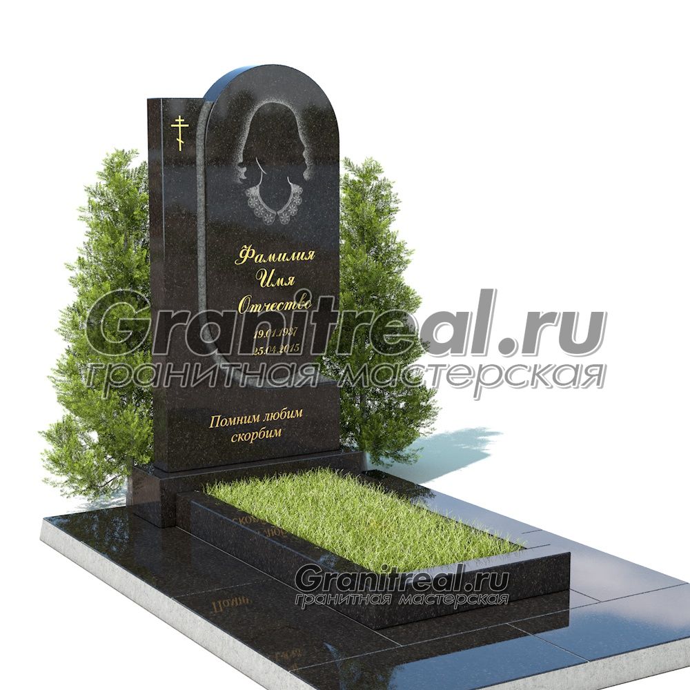 Вертикальный памятник из гранита Вертикальный памятник из гранита