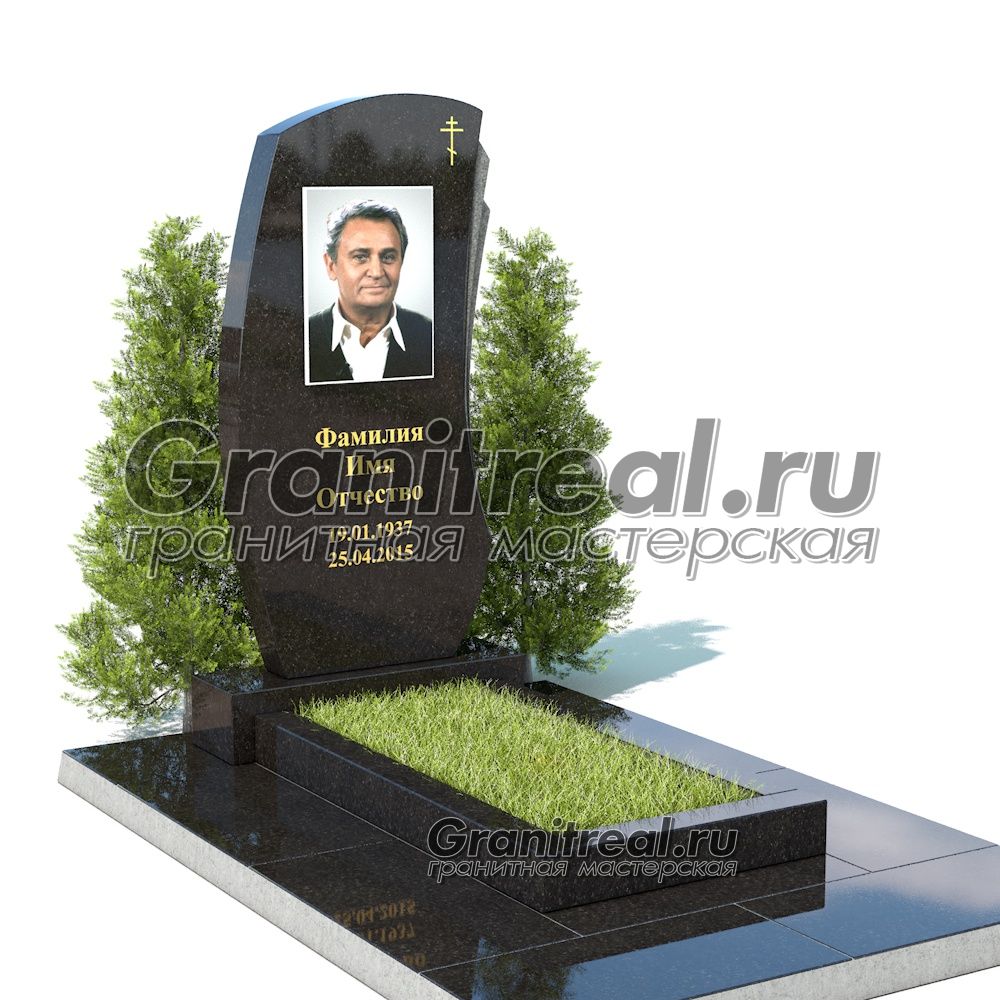 Вертикальный памятник из гранита