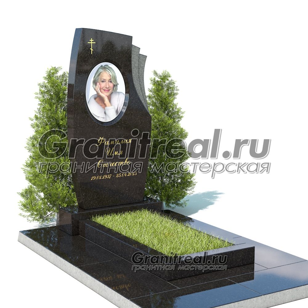 Вертикальный памятник из гранита