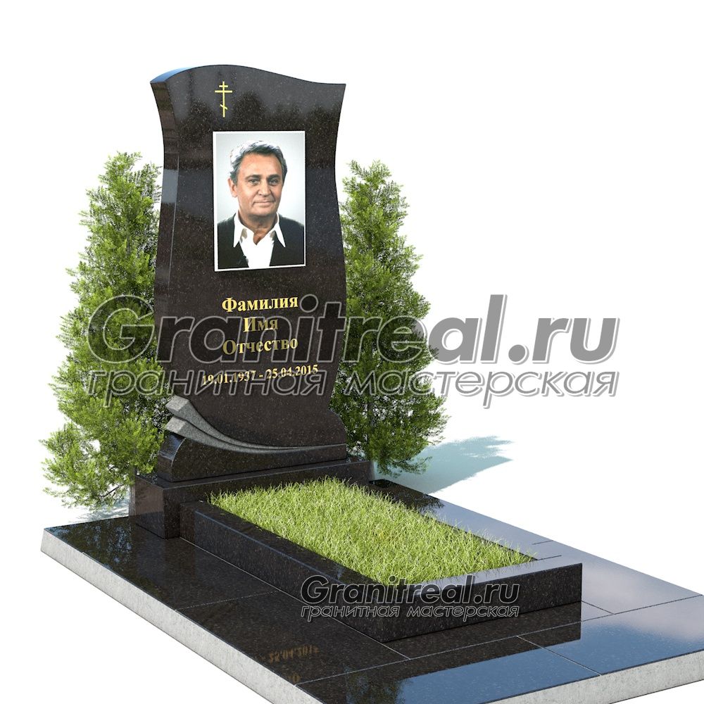 Вертикальный памятник из гранита