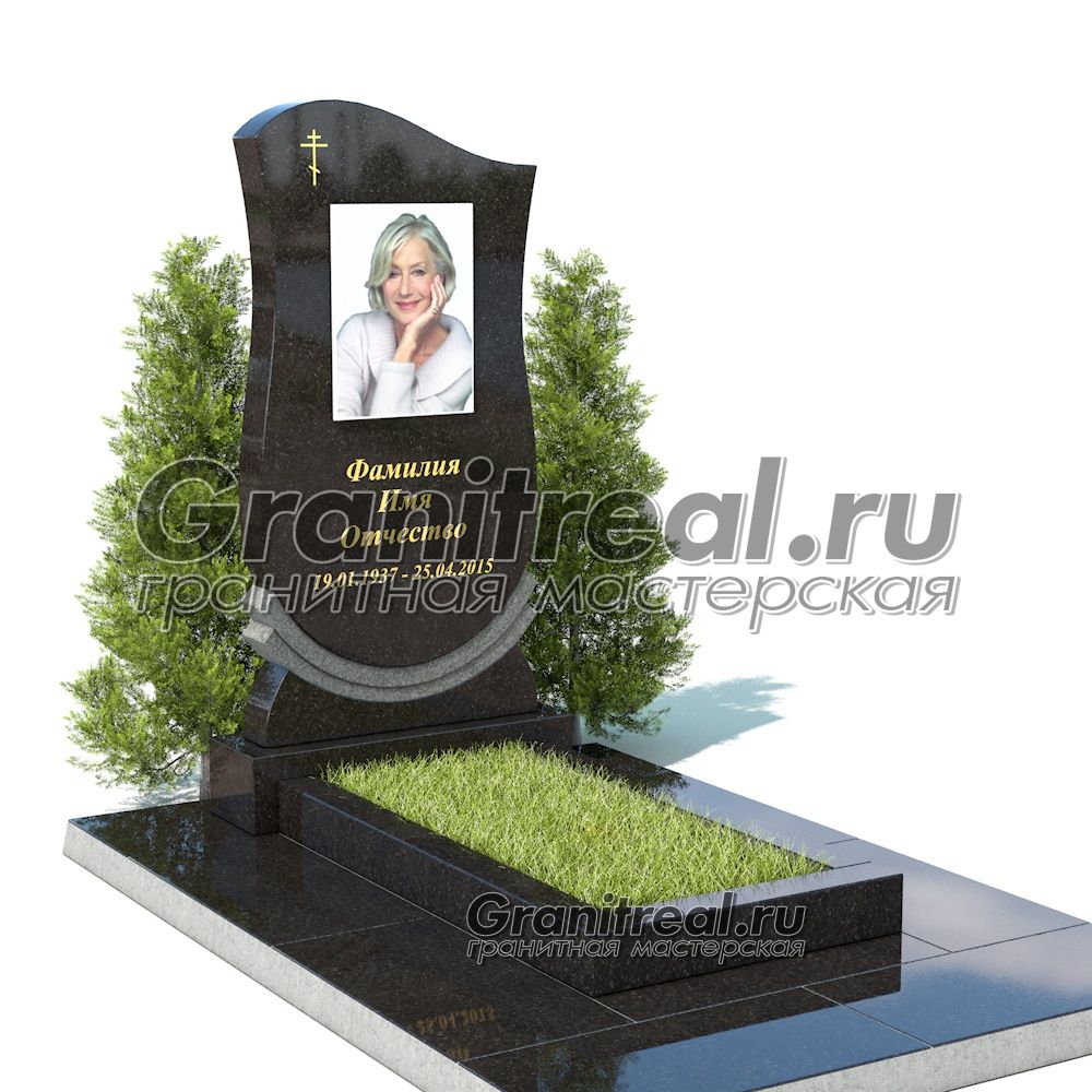Вертикальный памятник из гранита