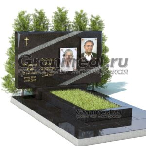 Горизонтальный памятник из гранита