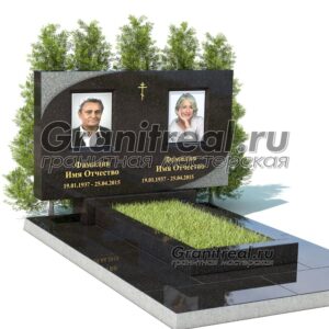 Горизонтальный памятник из гранита