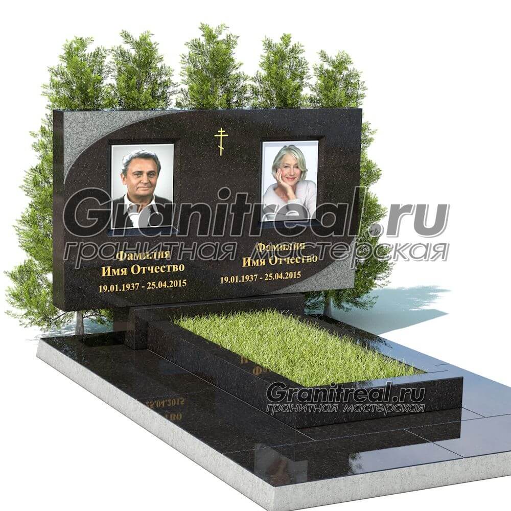 Горизонтальный памятник из гранита Горизонтальный памятник из гранита