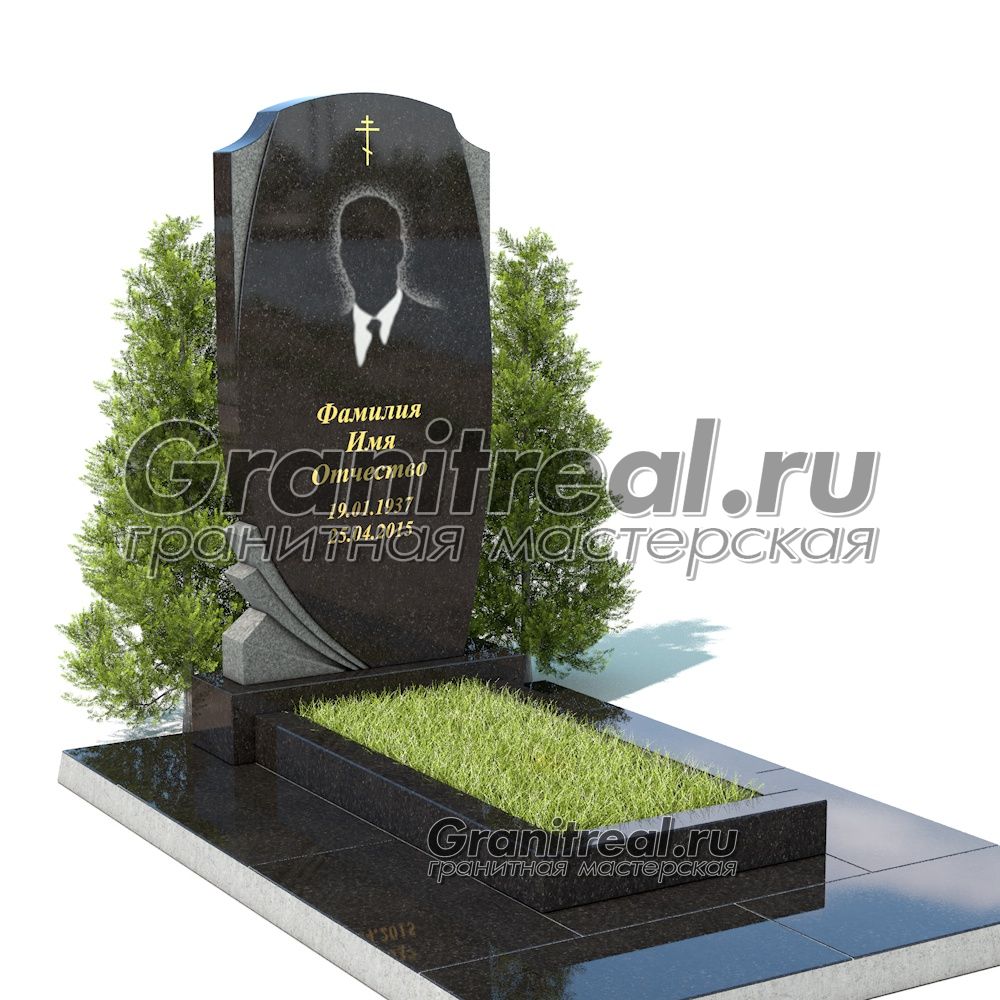 Вертикальный памятник из гранита