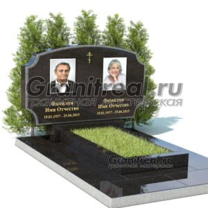 Горизонтальный памятник из гранита