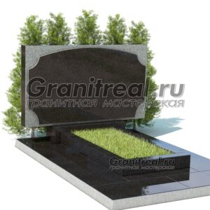 Горизонтальный памятник из гранита