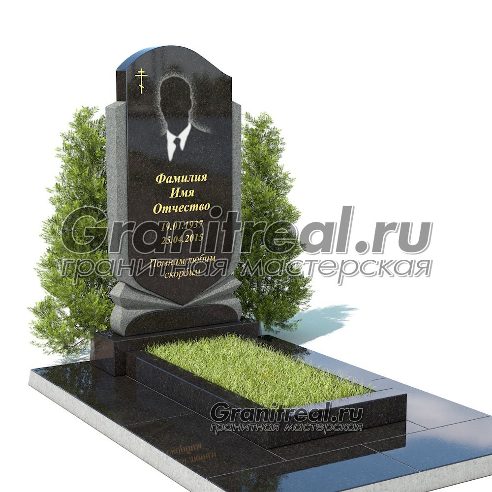 Вертикальный памятник из гранита Вертикальный памятник из гранита