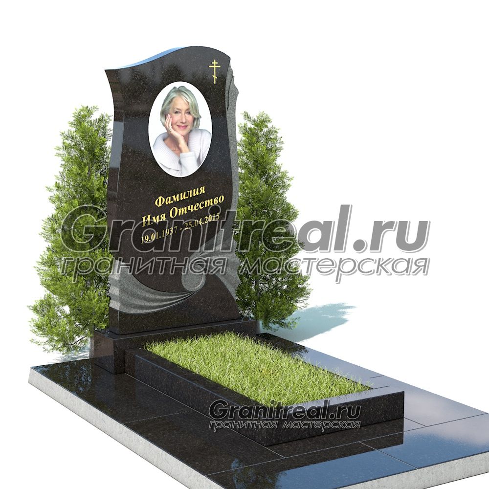 Вертикальный памятник из гранита