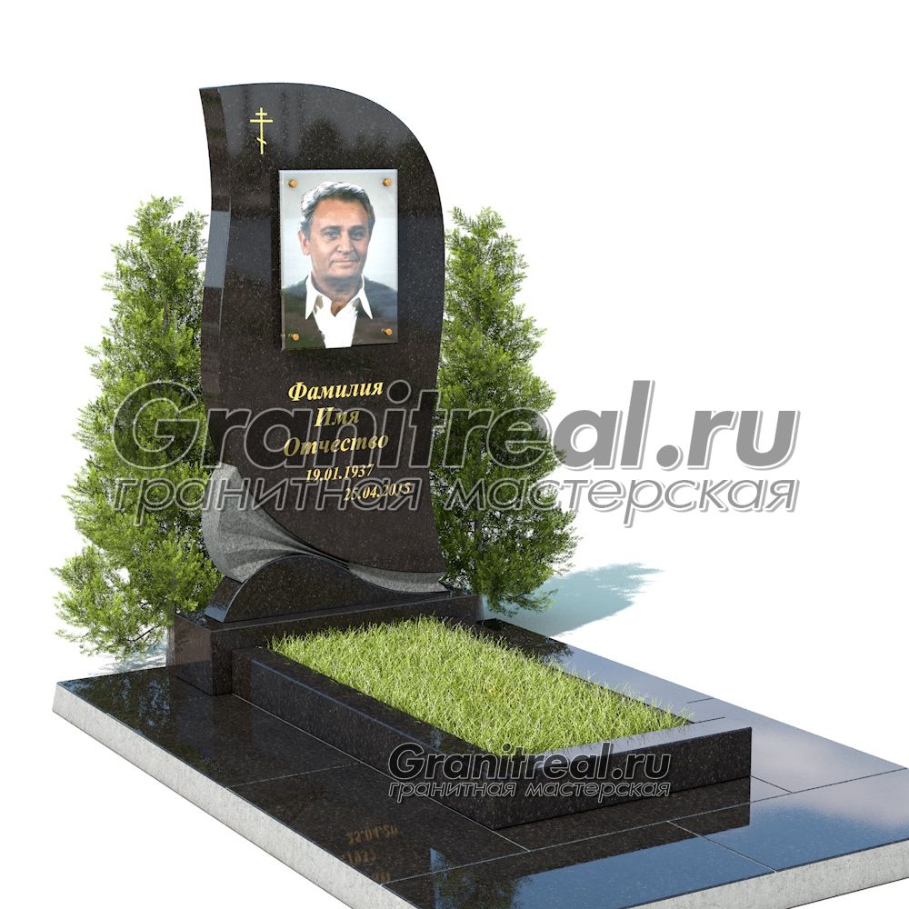 079-01 Вертикальный памятник из гранита