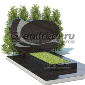 Горизонтальный памятник из гранита