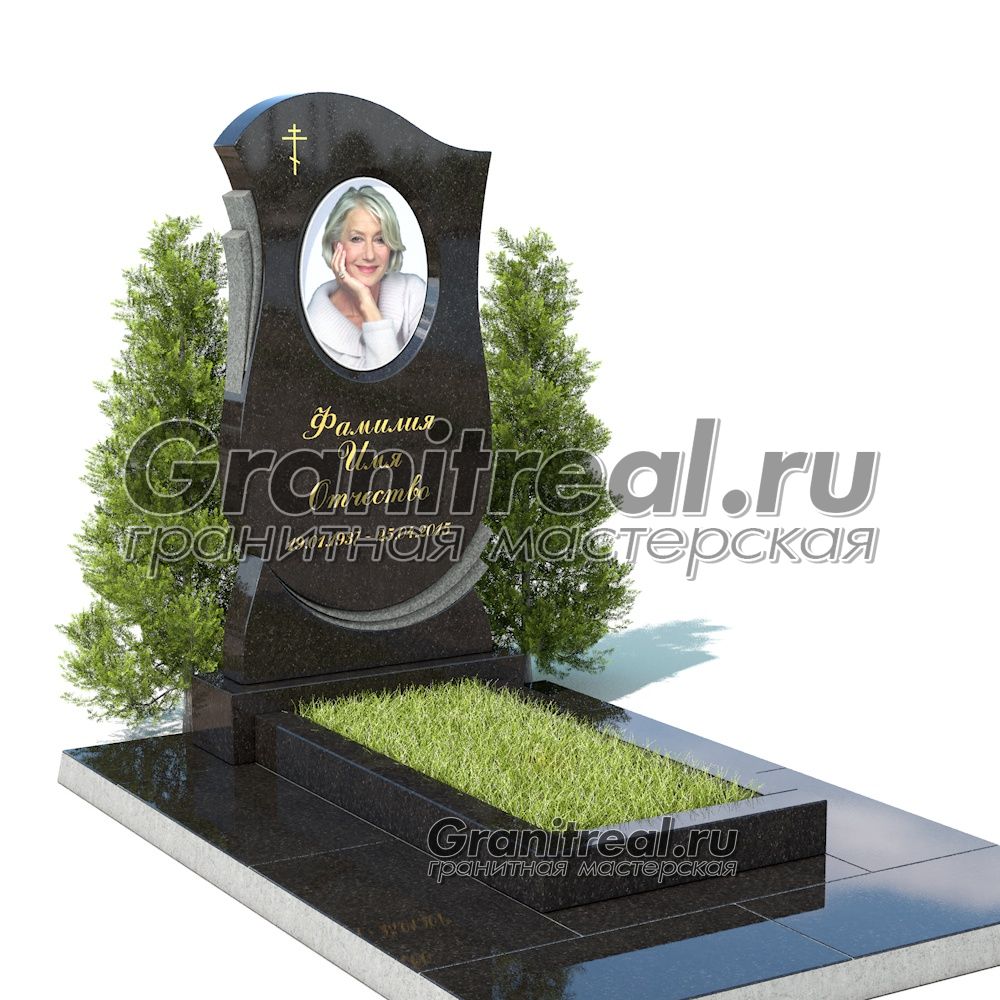 Вертикальный памятник из гранита