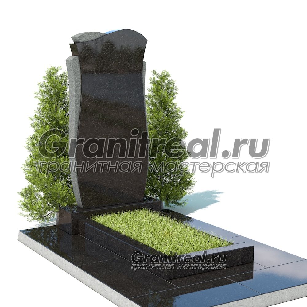 Вертикальный памятник из гранита