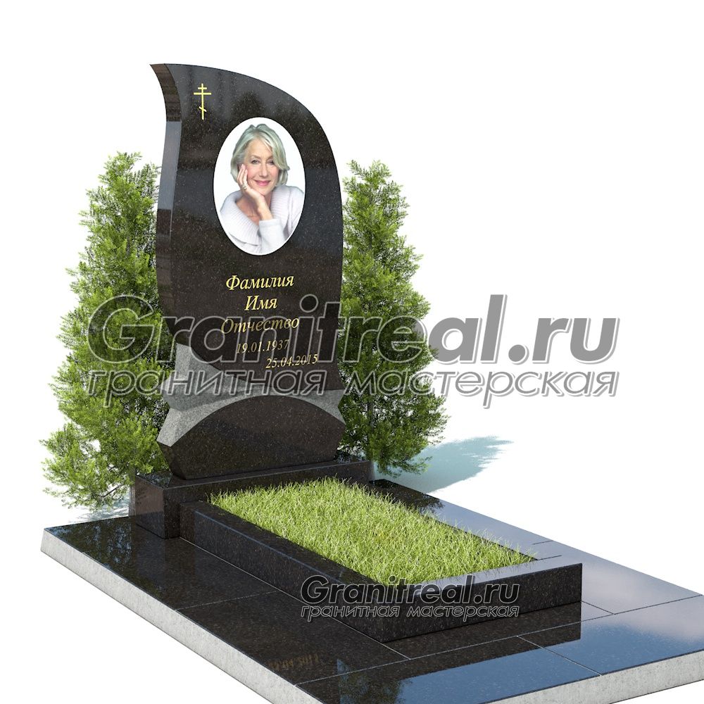 Вертикальный памятник из гранита