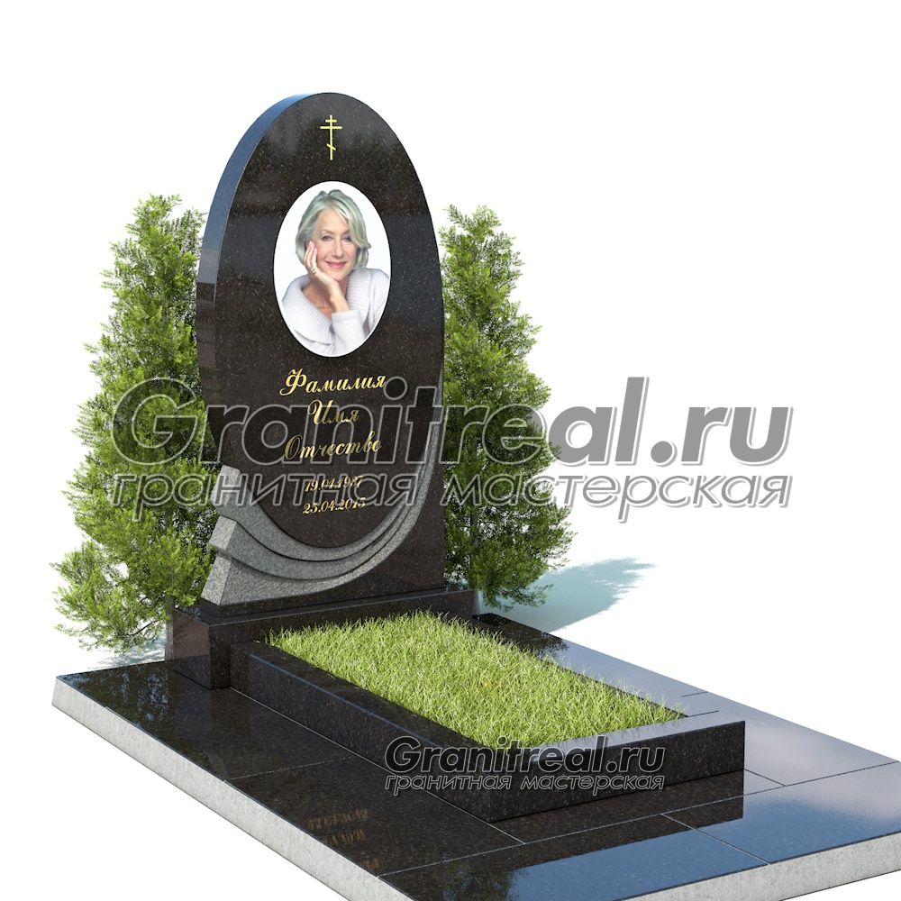 Вертикальный памятник из гранита