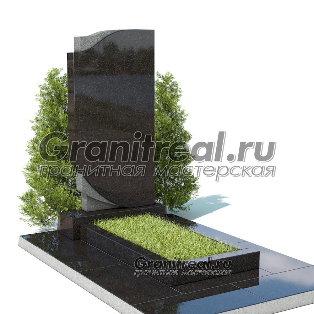 Вертикальный памятник из гранита
