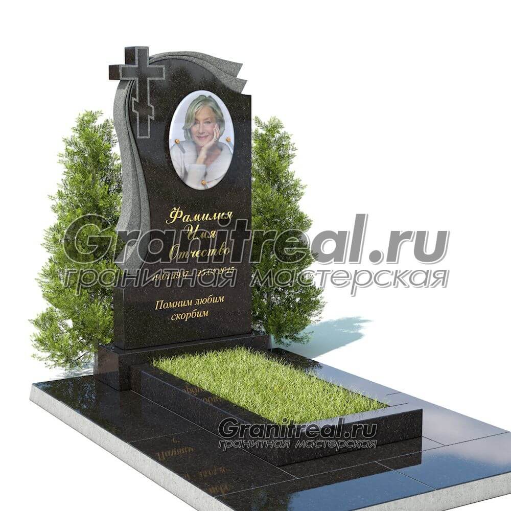 Вертикальный памятник из гранита