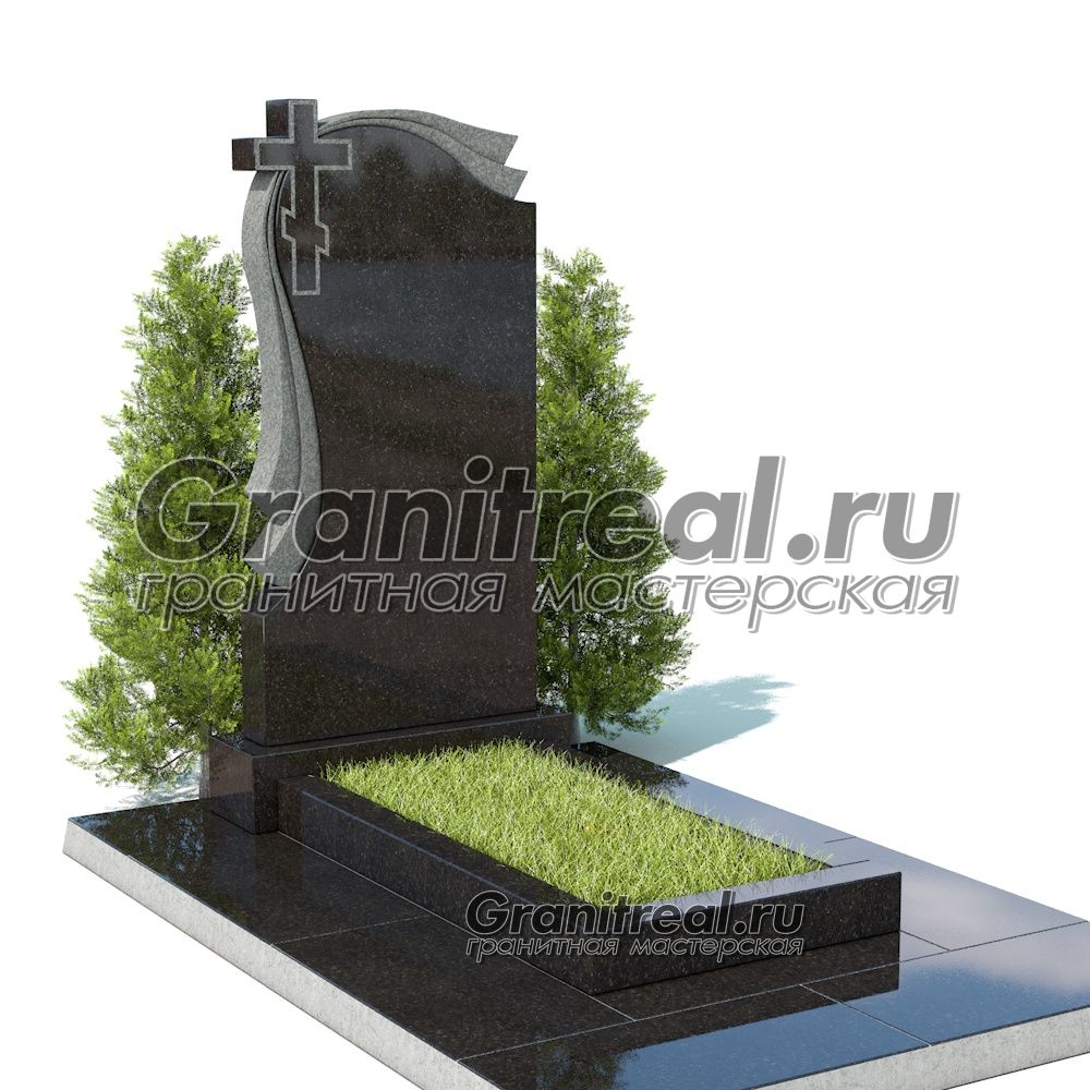 Вертикальный памятник из гранита