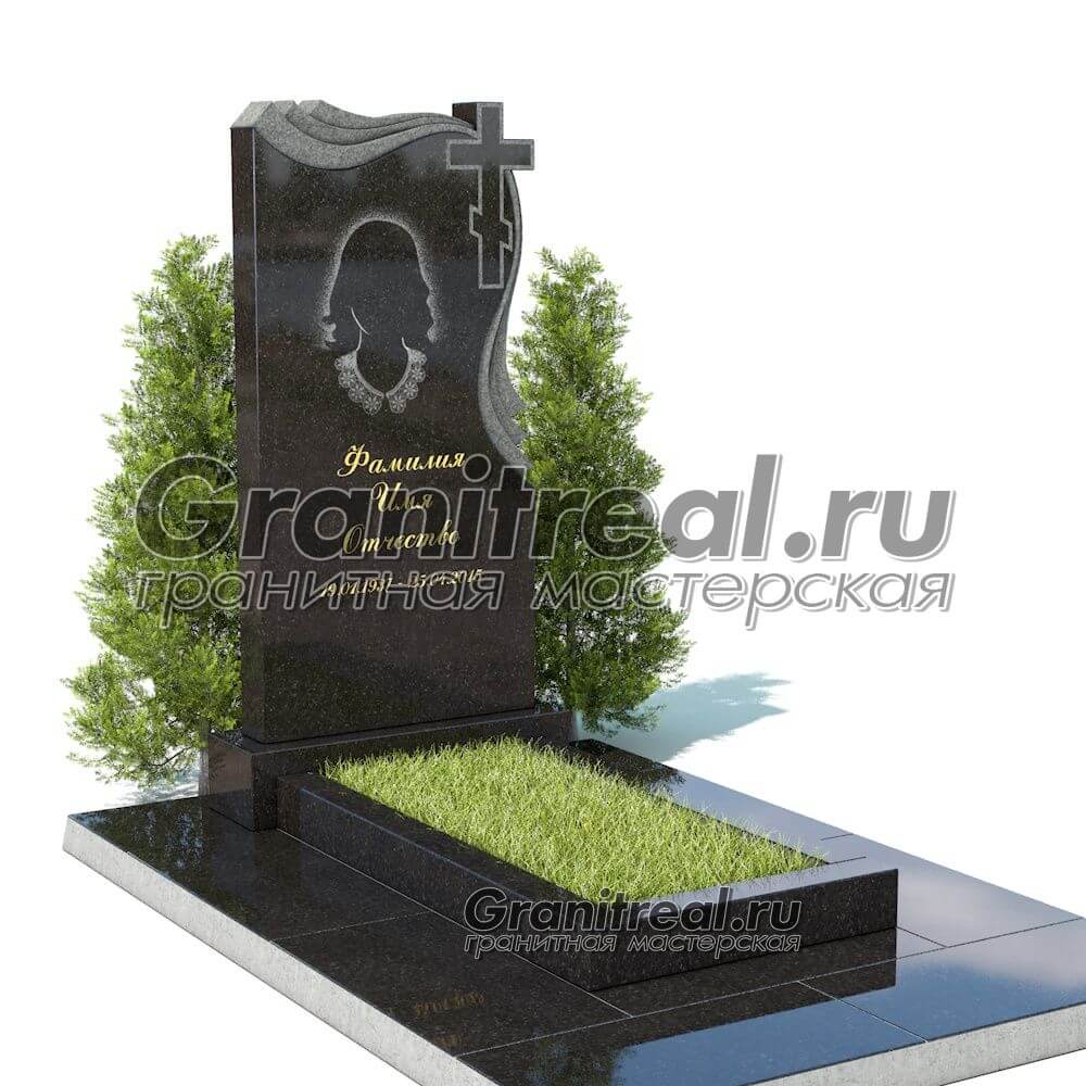 Вертикальный памятник из гранита