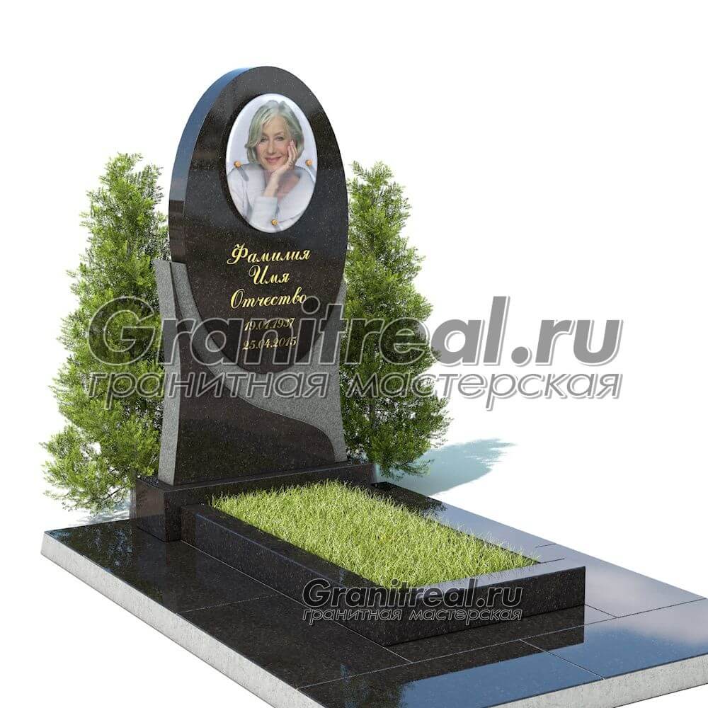 Вертикальный памятник из гранита