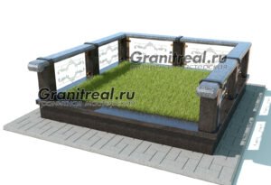 гранитные ограды со стеклом